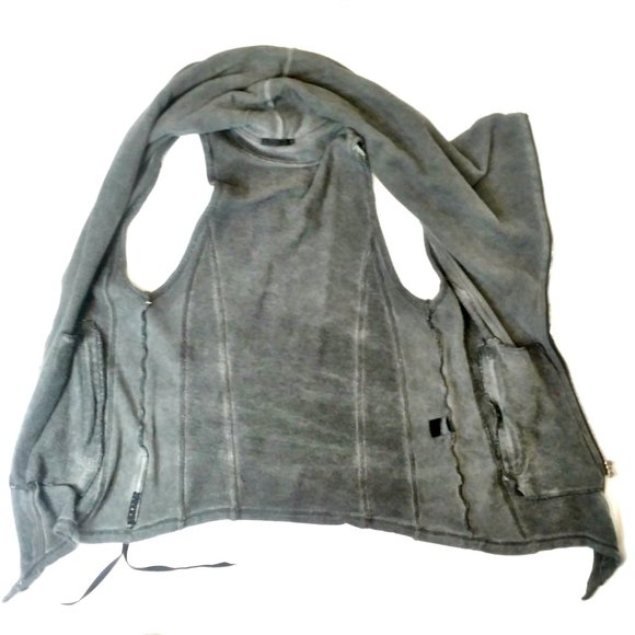 KMRii Rider Vest Long Gray Dystopian Unisex Gilet - Picture 15 of 16